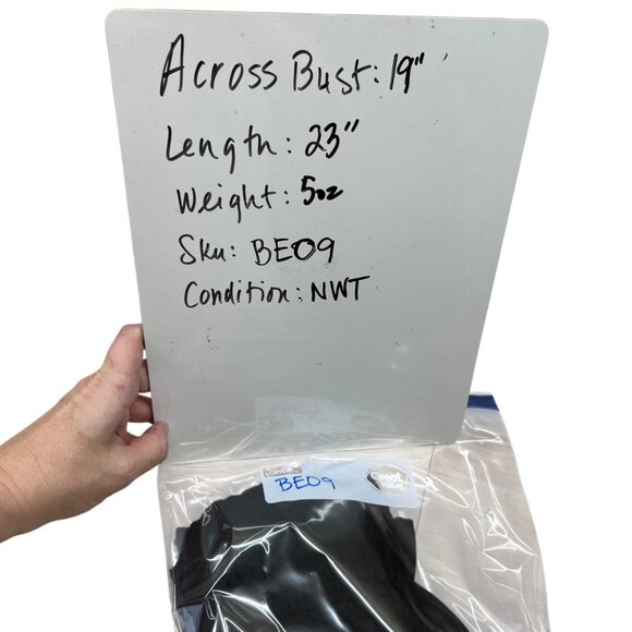 Reset Silky Black Ruffled Collar Sleeveless Eleanor Blouse Size Small NWT - Picture 10 of 10